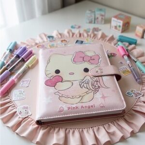 Pink Angel Hello Kitty Binder